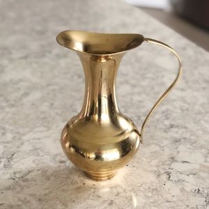 Vintage Solid Brass Pitcher
